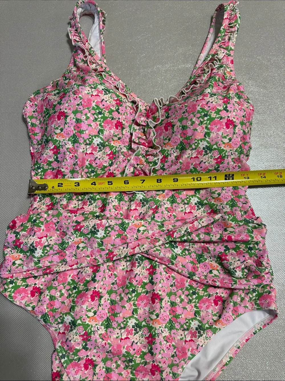 SweetHoney Pink Green Floral One-Piece Swimsuit